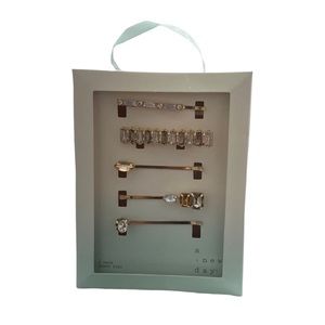 A New Day Gold Accent Bobby Pins With Jewels - Pack of 5